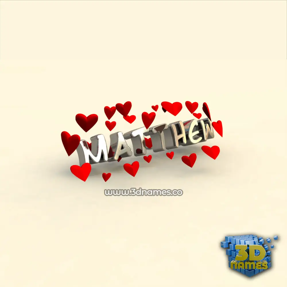 matthew in In Love style - 3D name wallpaper