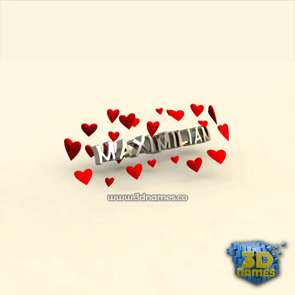 maximilian in In Love style - 3D name wallpaper