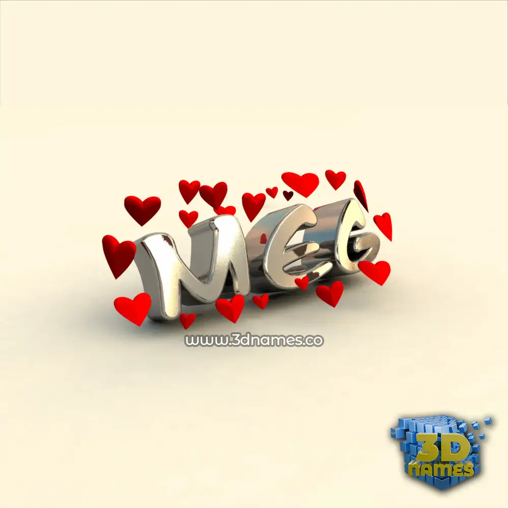 meg in In Love style - 3D name wallpaper
