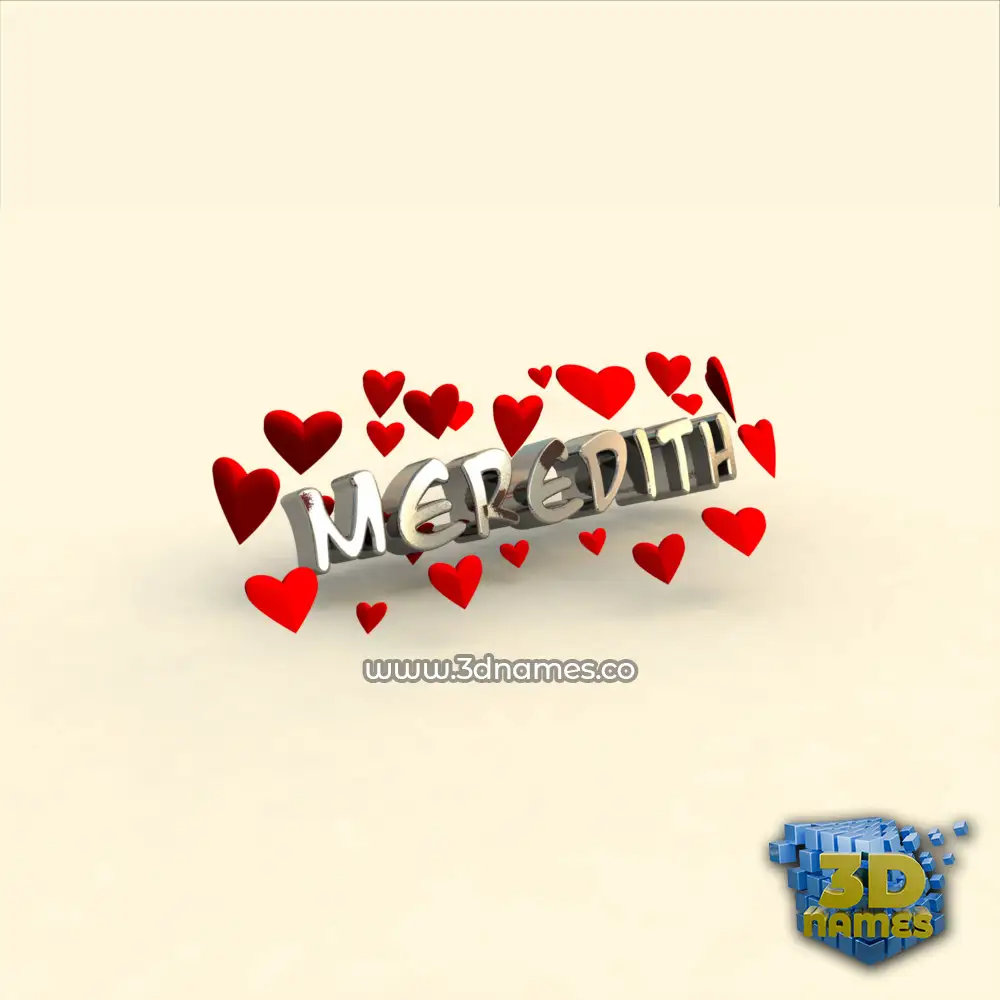 meredith in In Love style - 3D name wallpaper