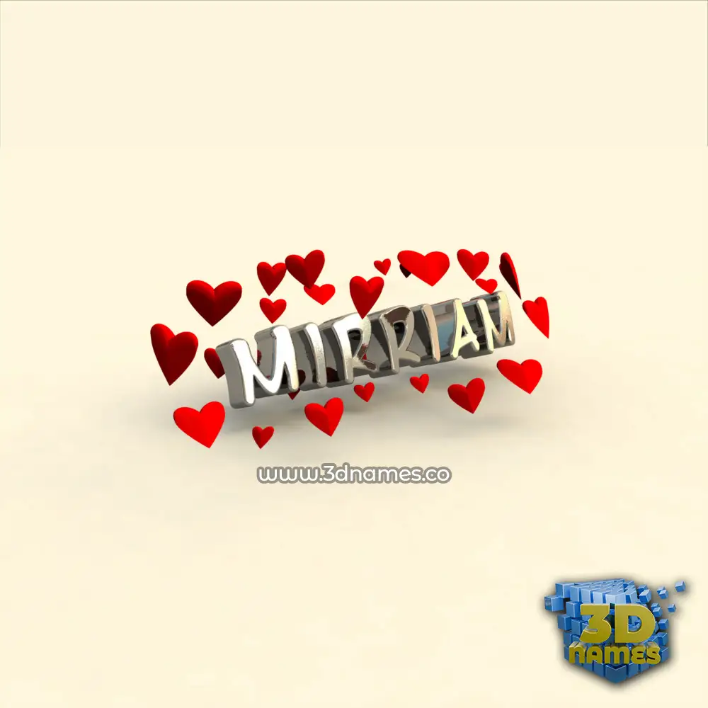 mirriam in In Love style - 3D name wallpaper
