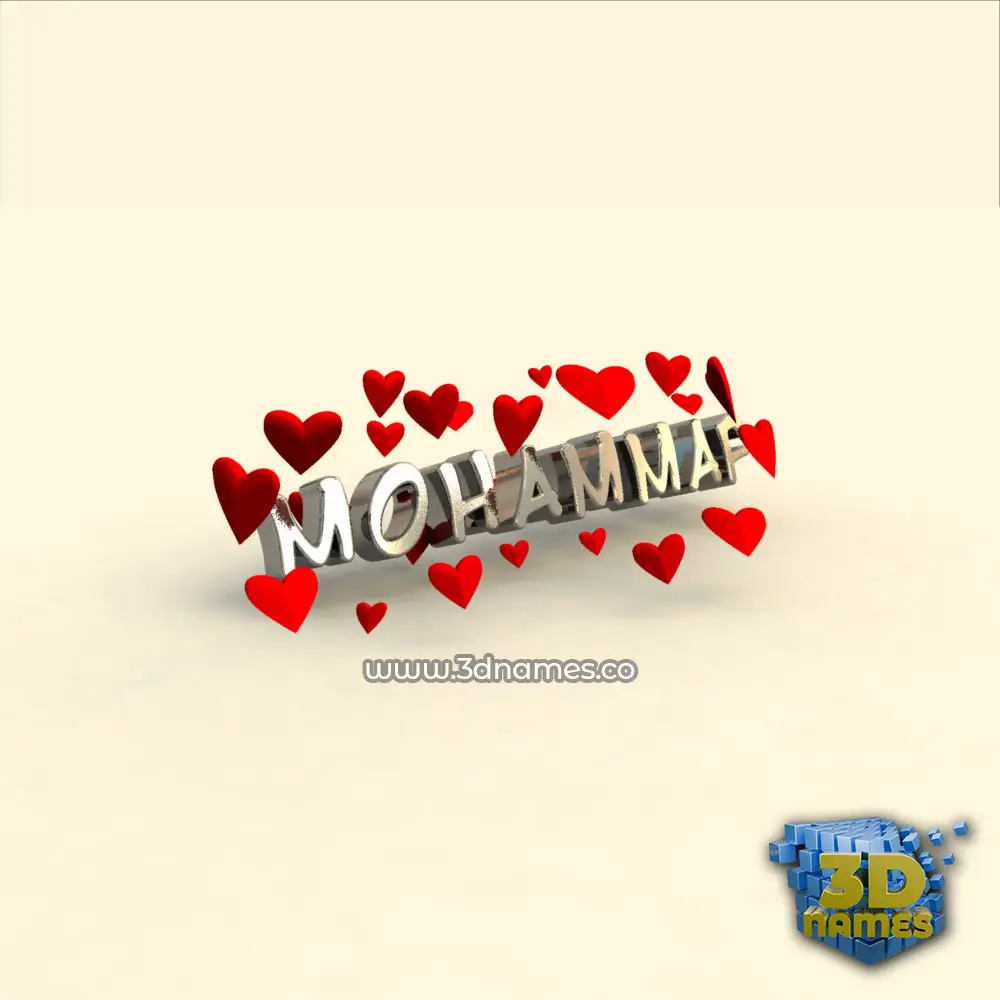 mohammaf in In Love style - 3D name wallpaper