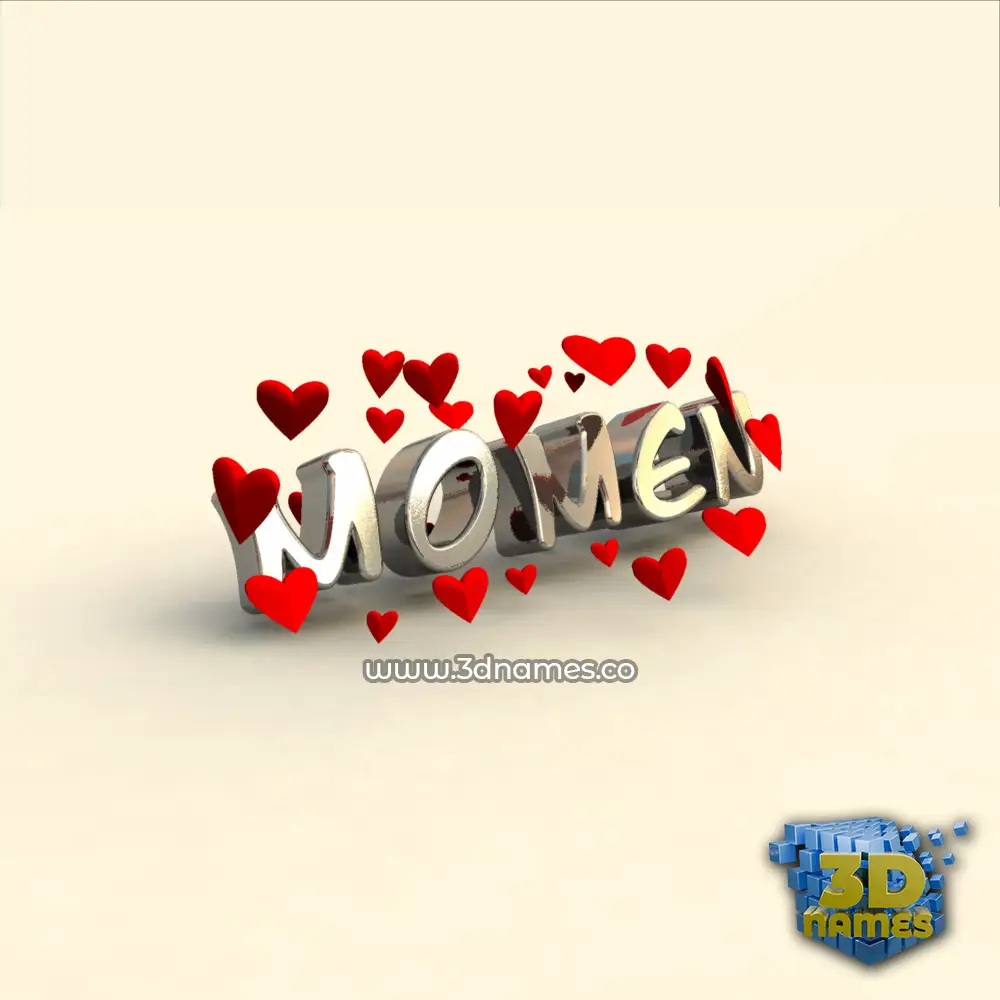momen in In Love style - 3D name wallpaper