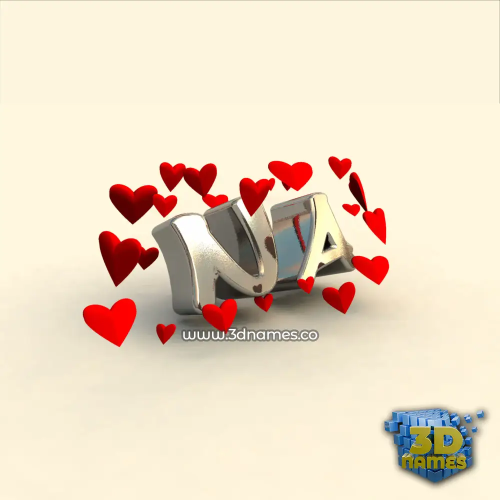 na in In Love style - 3D name wallpaper