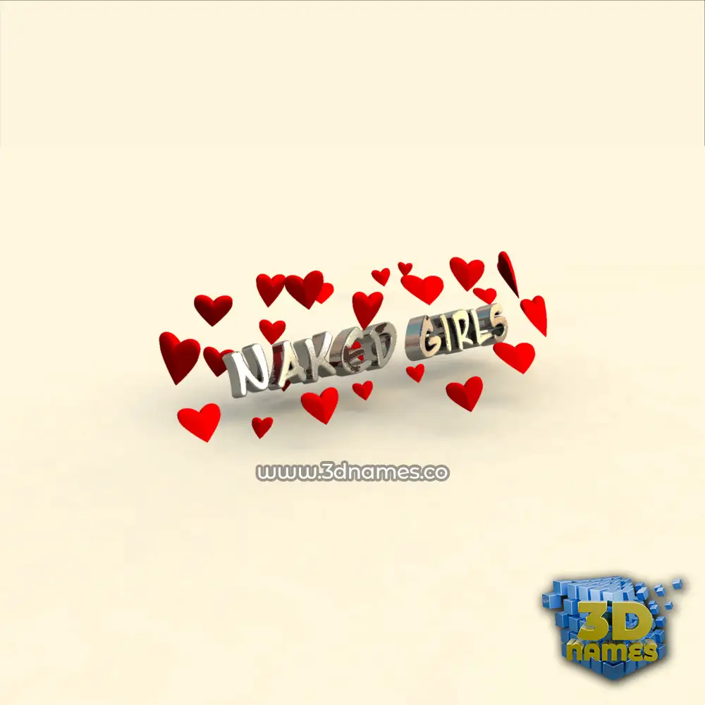 naked girls in In Love style - 3D name wallpaper