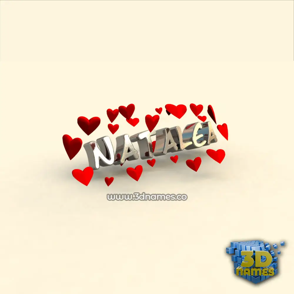 natalea in In Love style - 3D name wallpaper