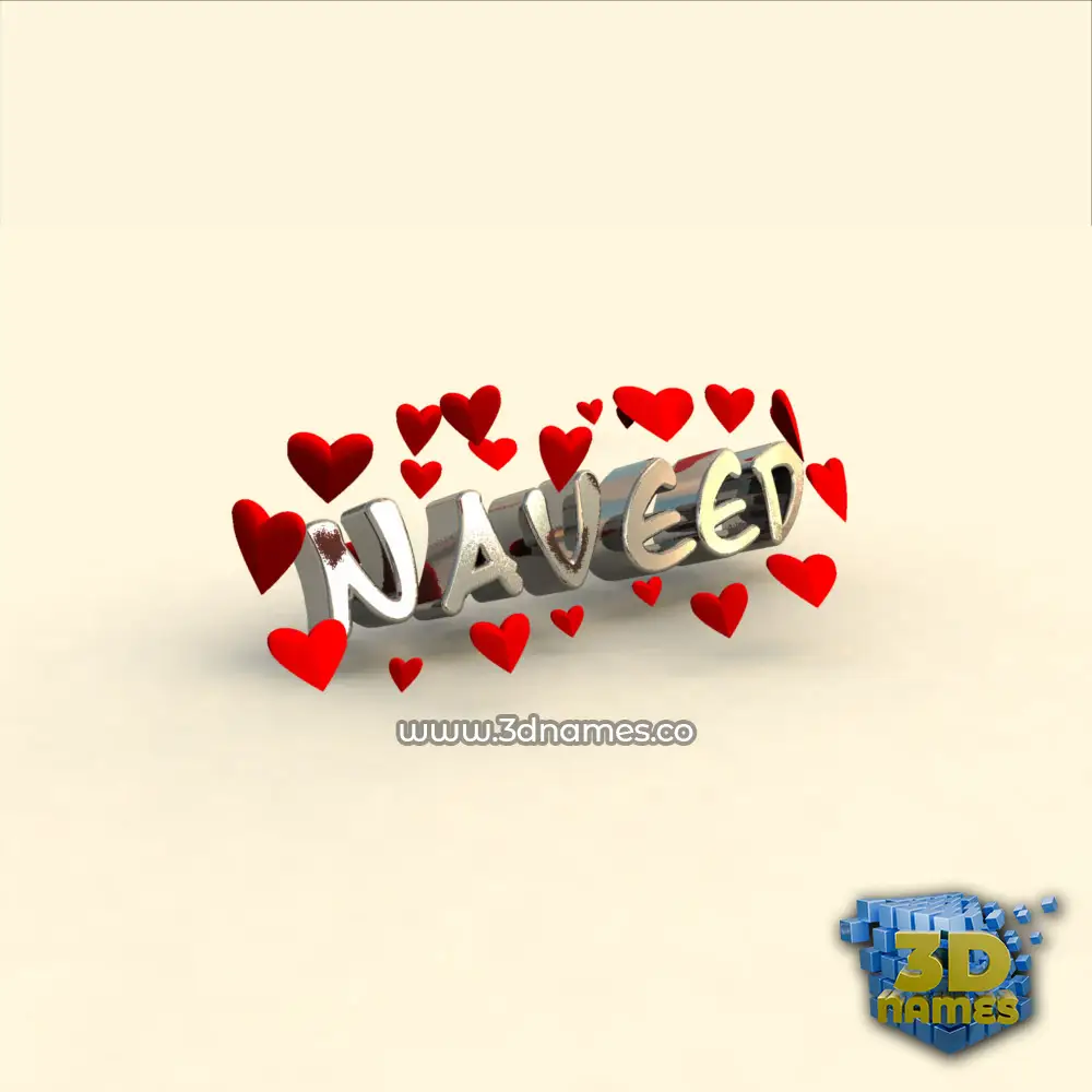 naveed in In Love style - 3D name wallpaper