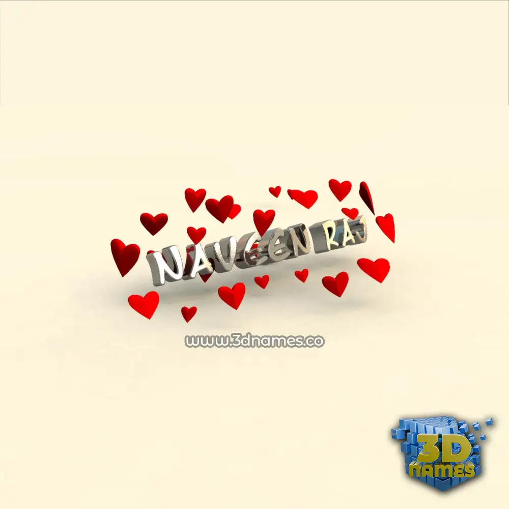 naveen raj in In Love style - 3D name wallpaper