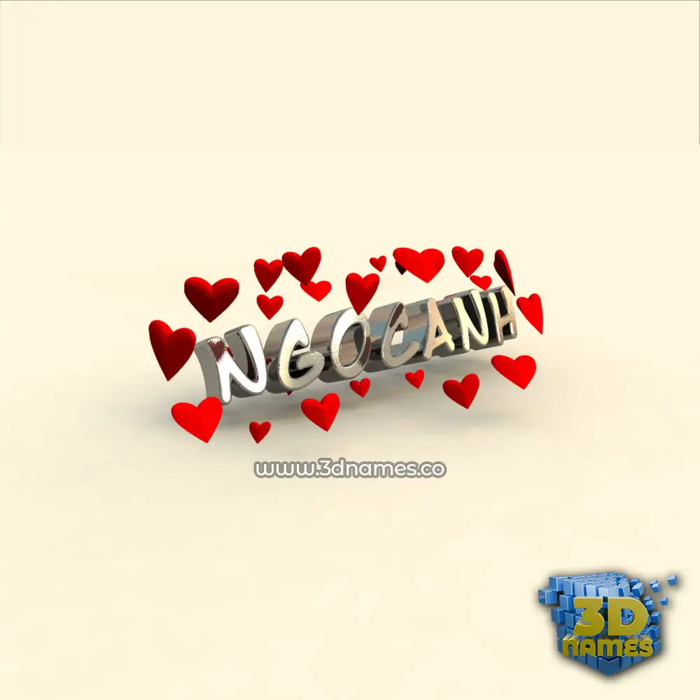 ngocanh in In Love style - 3D name wallpaper