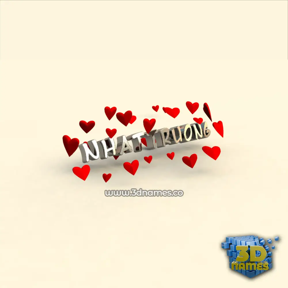 nhattruong in In Love style - 3D name wallpaper