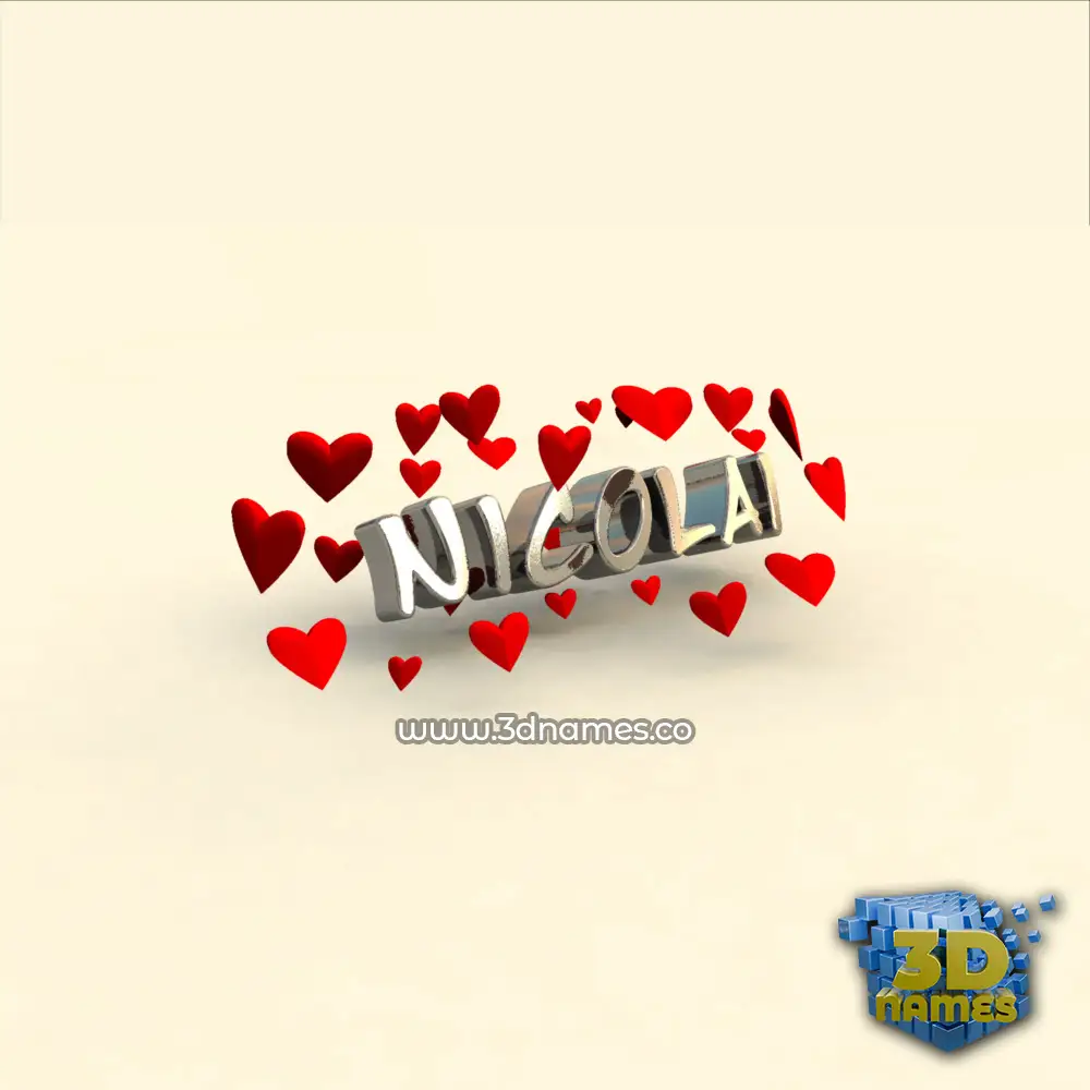 nicolai in In Love style - 3D name wallpaper