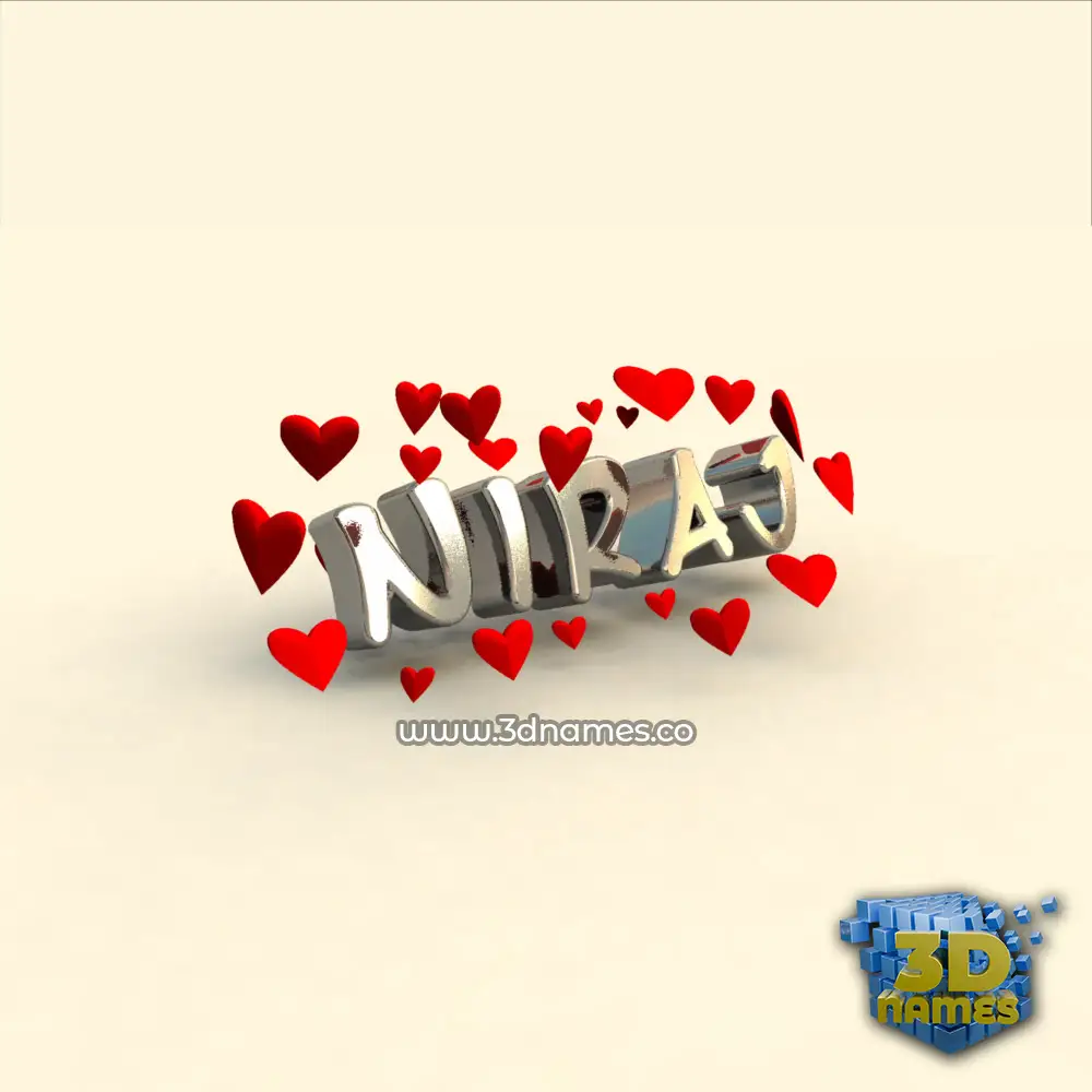 niraj in In Love style - 3D name wallpaper