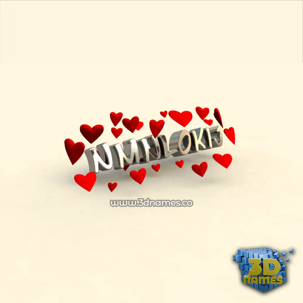nmnlokij in In Love style - 3D name wallpaper