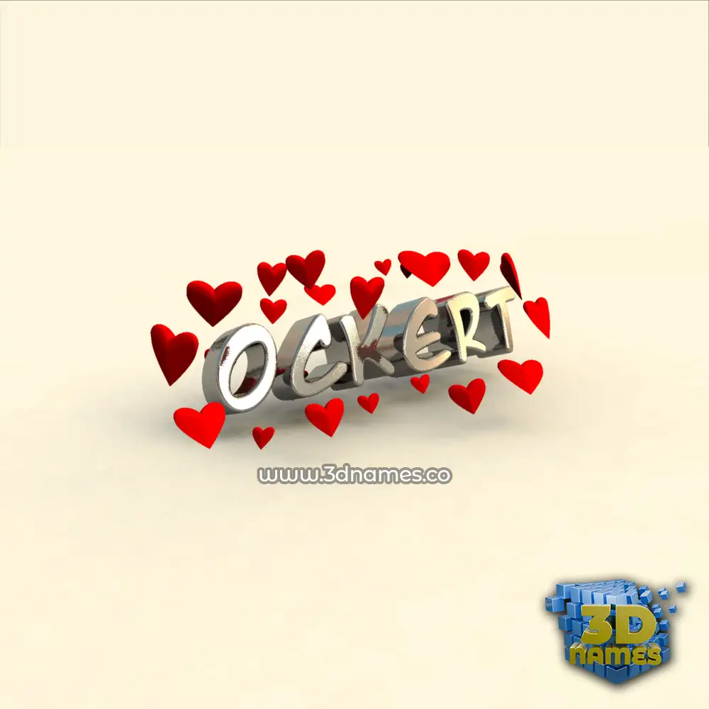 ockert in In Love style - 3D name wallpaper