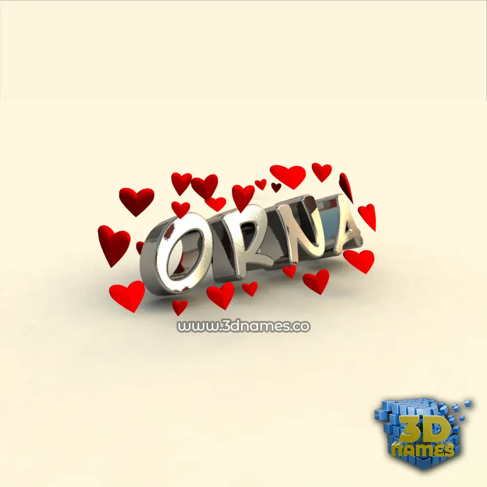 orna in In Love style - 3D name wallpaper