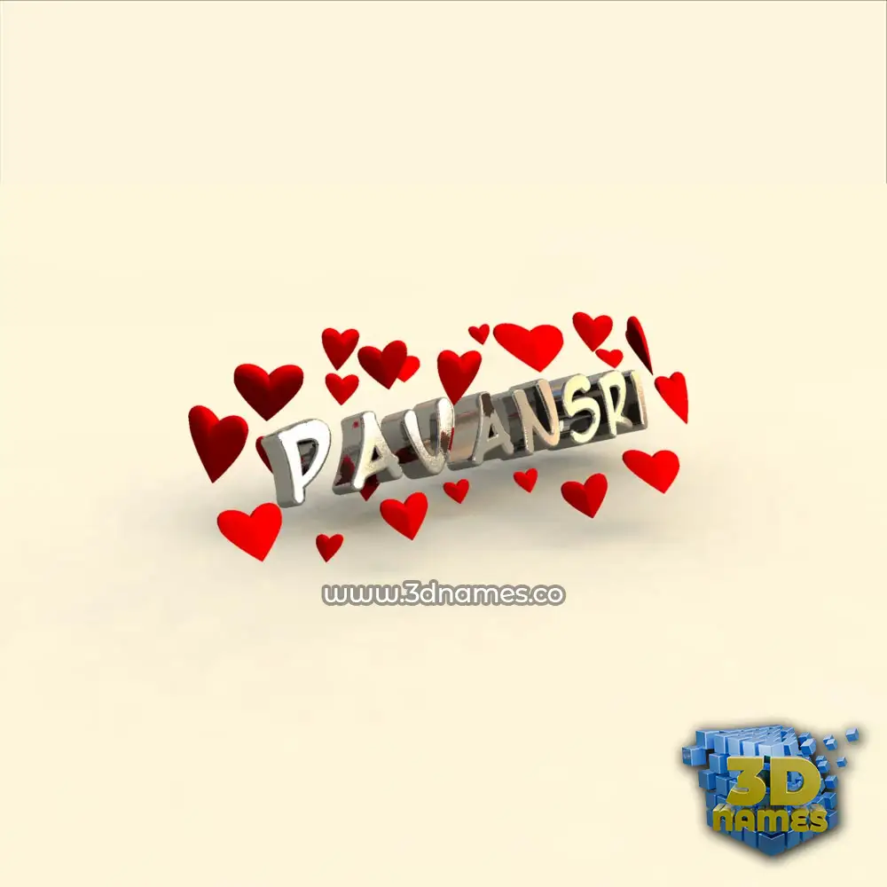 pavansri in In Love style - 3D name wallpaper
