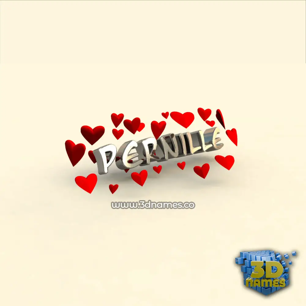pernille in In Love style - 3D name wallpaper