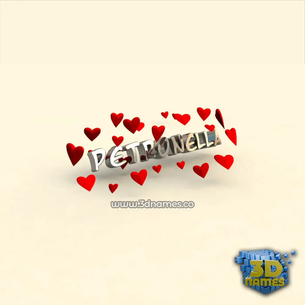 petronella in In Love style - 3D name wallpaper