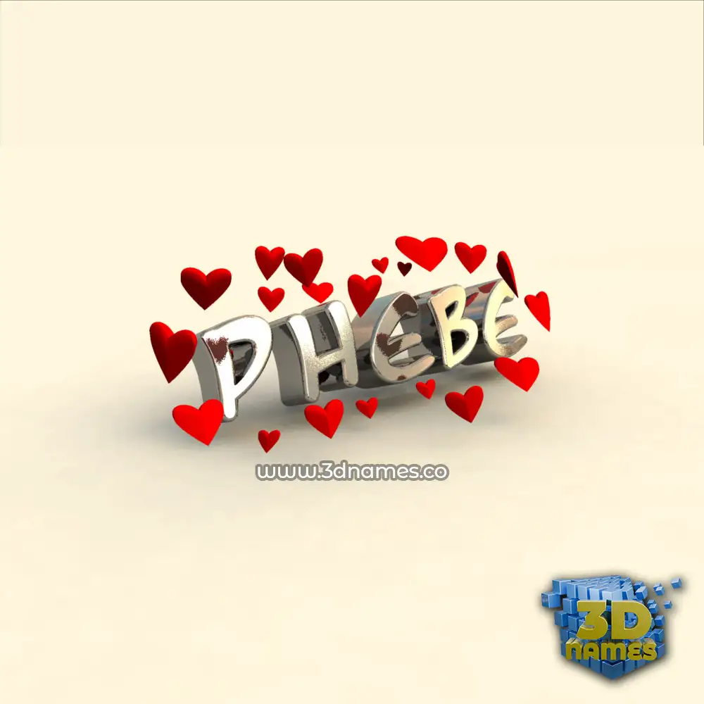 phebe in In Love style - 3D name wallpaper