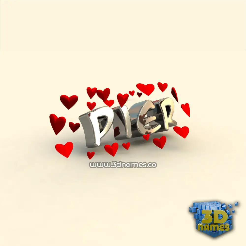 pier in In Love style - 3D name wallpaper