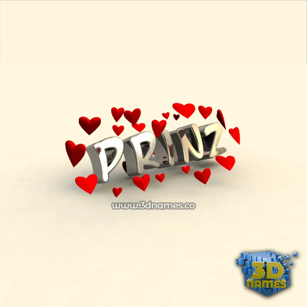 prinz in In Love style - 3D name wallpaper