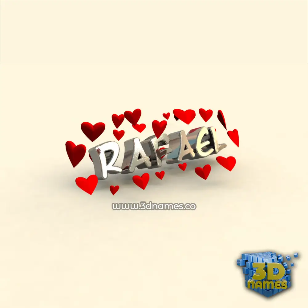 rafael in In Love style - 3D name wallpaper