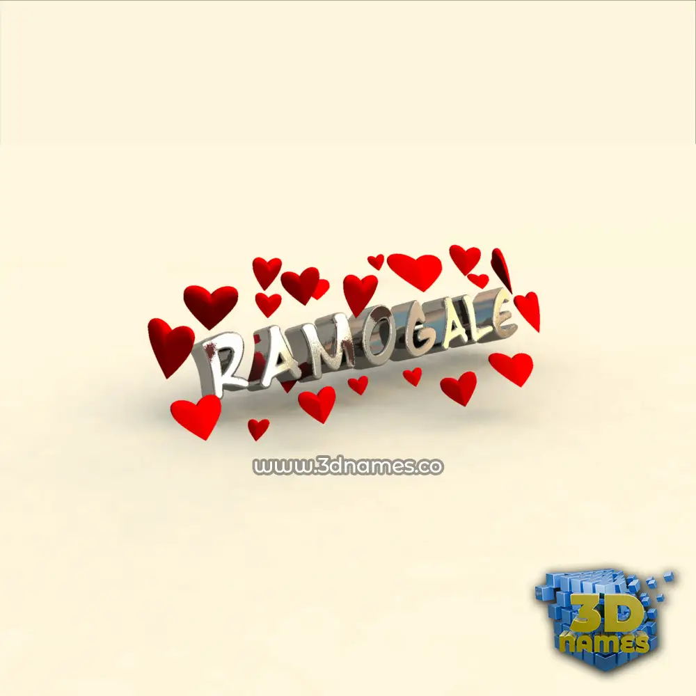 ramogale in In Love style - 3D name wallpaper