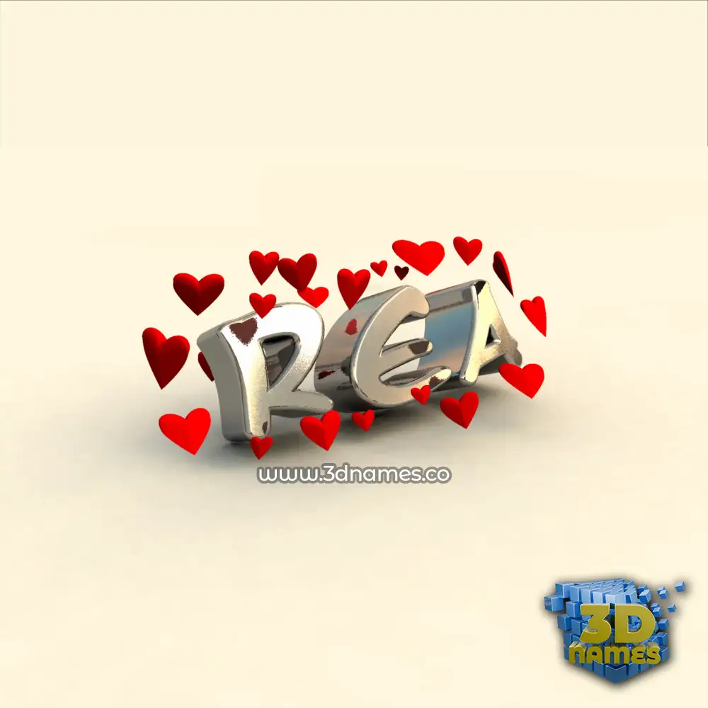 rea in In Love style - 3D name wallpaper