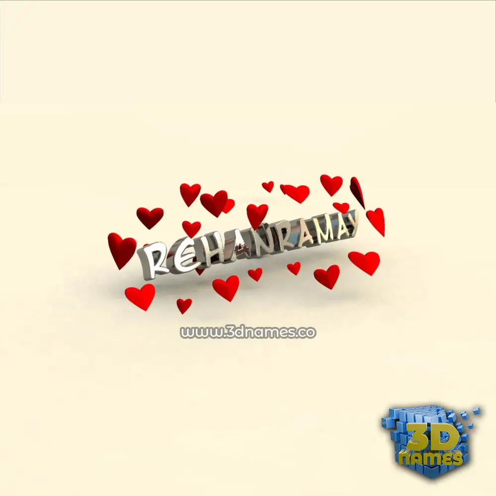 rehanramay in In Love style - 3D name wallpaper