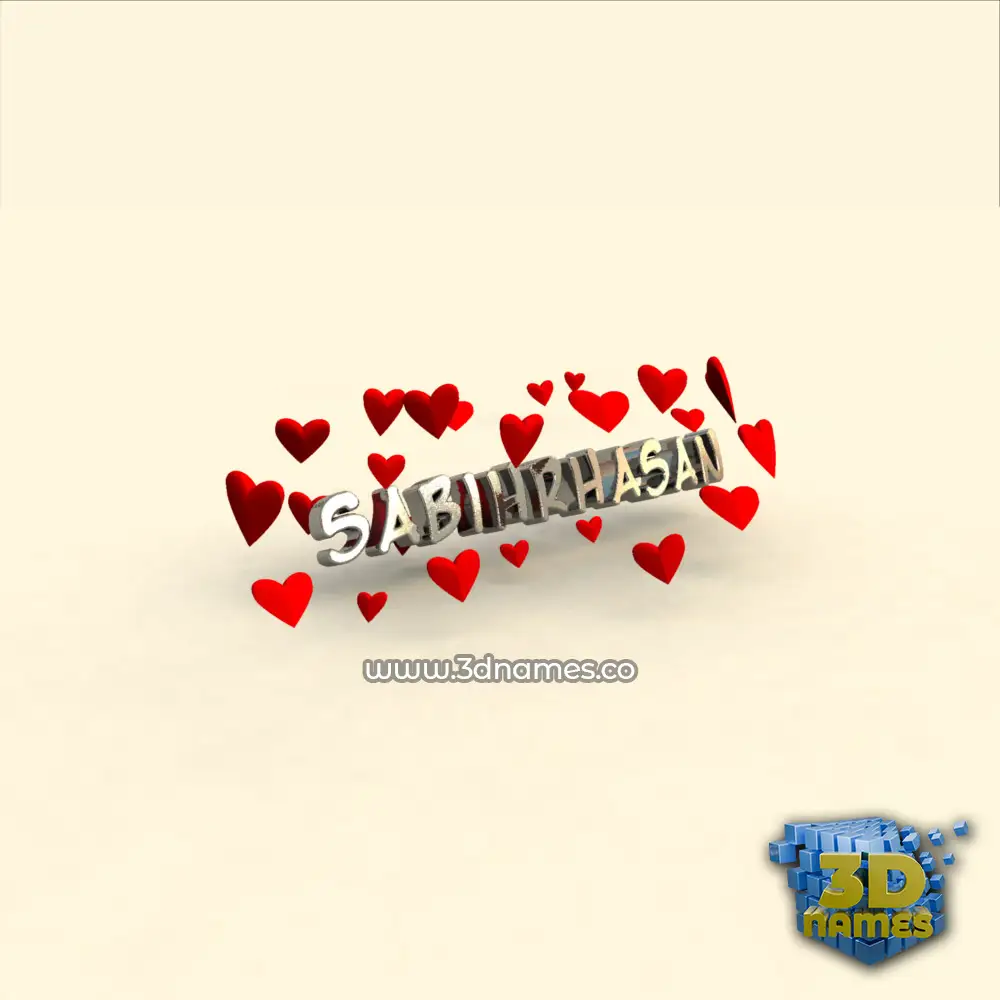 sabihrhasan in In Love style - 3D name wallpaper