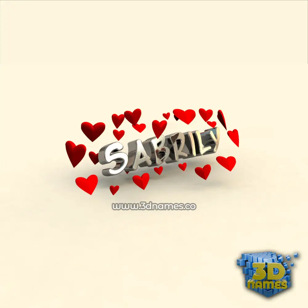sabrily in In Love style - 3D name wallpaper