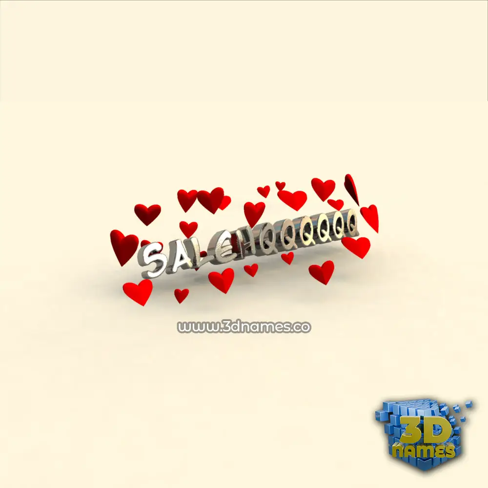 salehqqqqqq in In Love style - 3D name wallpaper