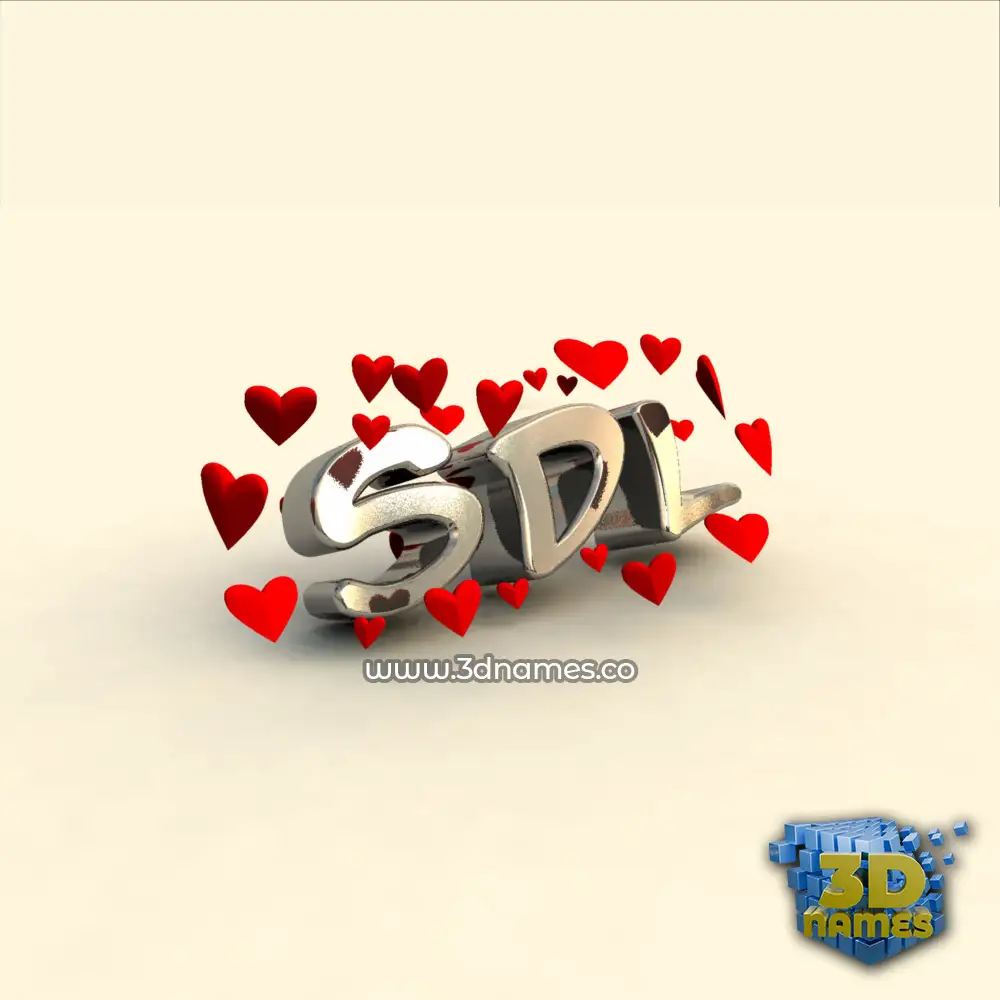sdl in In Love style - 3D name wallpaper