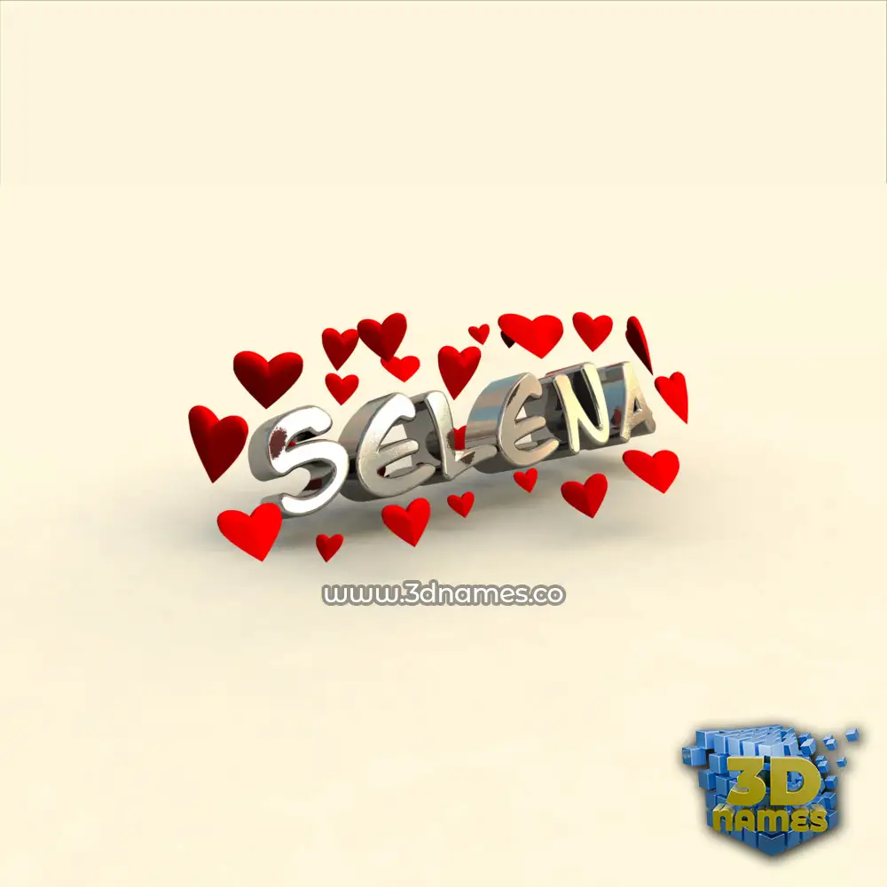 selena in In Love style - 3D name wallpaper