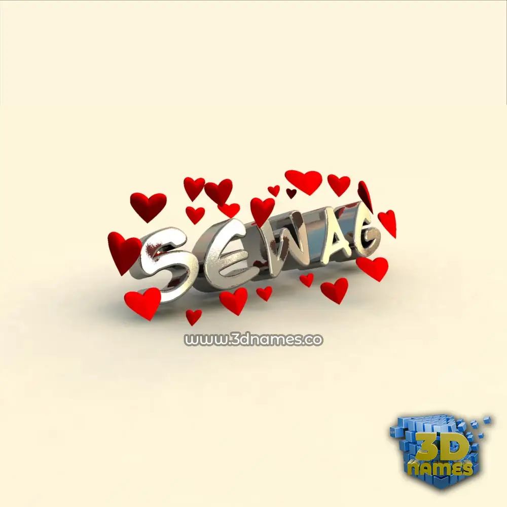 sewag in In Love style - 3D name wallpaper