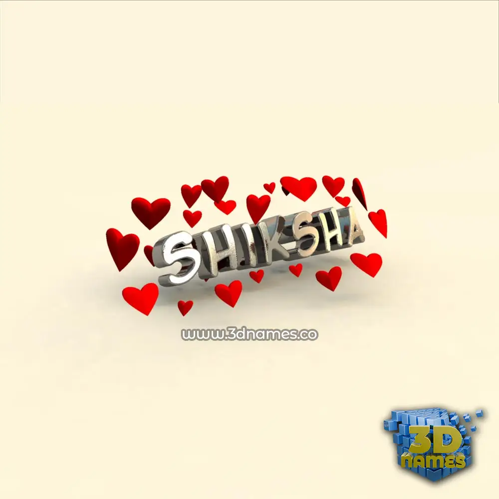 shiksha in In Love style - 3D name wallpaper