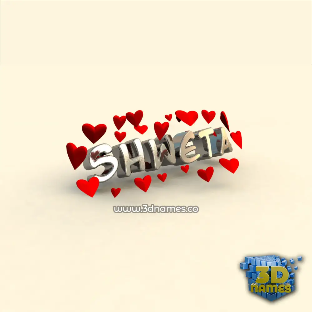 shweta in In Love style - 3D name wallpaper
