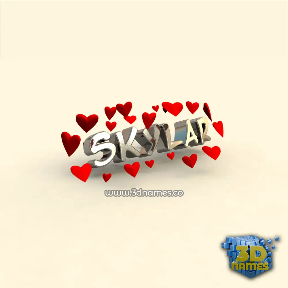 skylar in In Love style - 3D name wallpaper