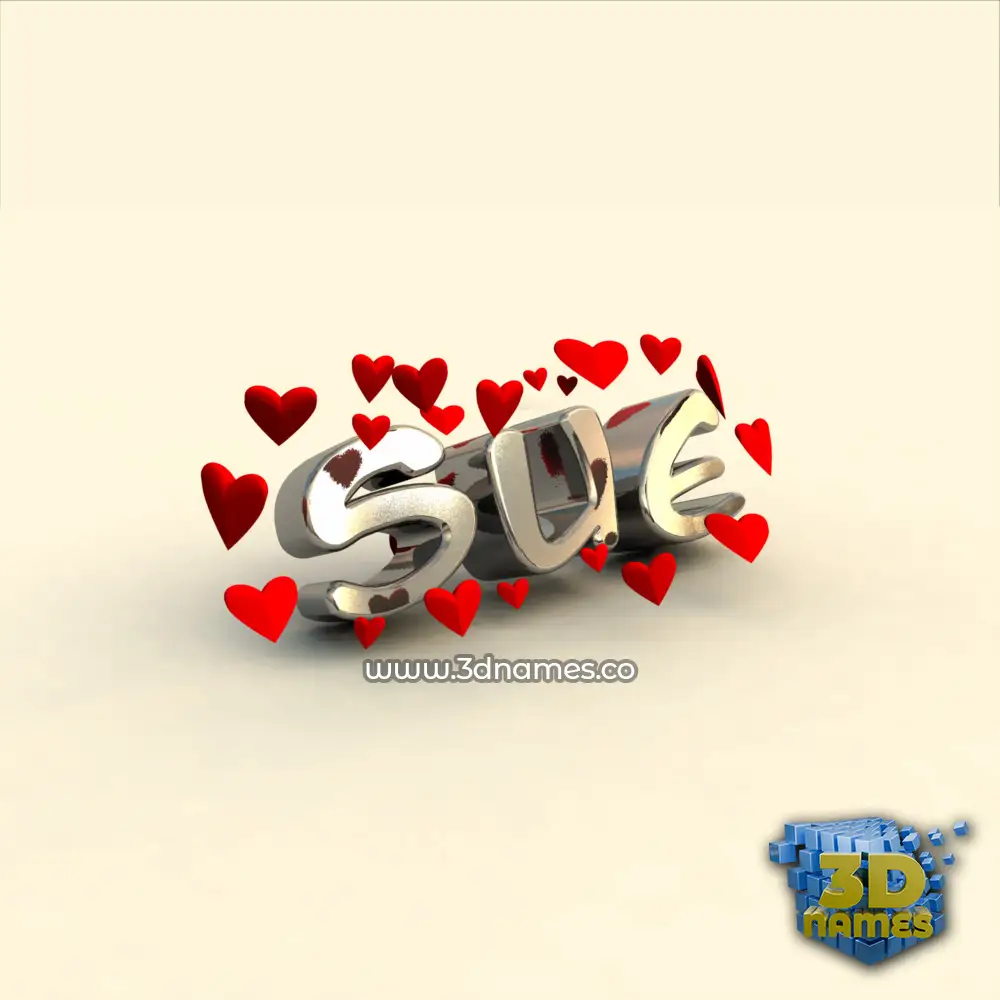 sue in In Love style - 3D name wallpaper