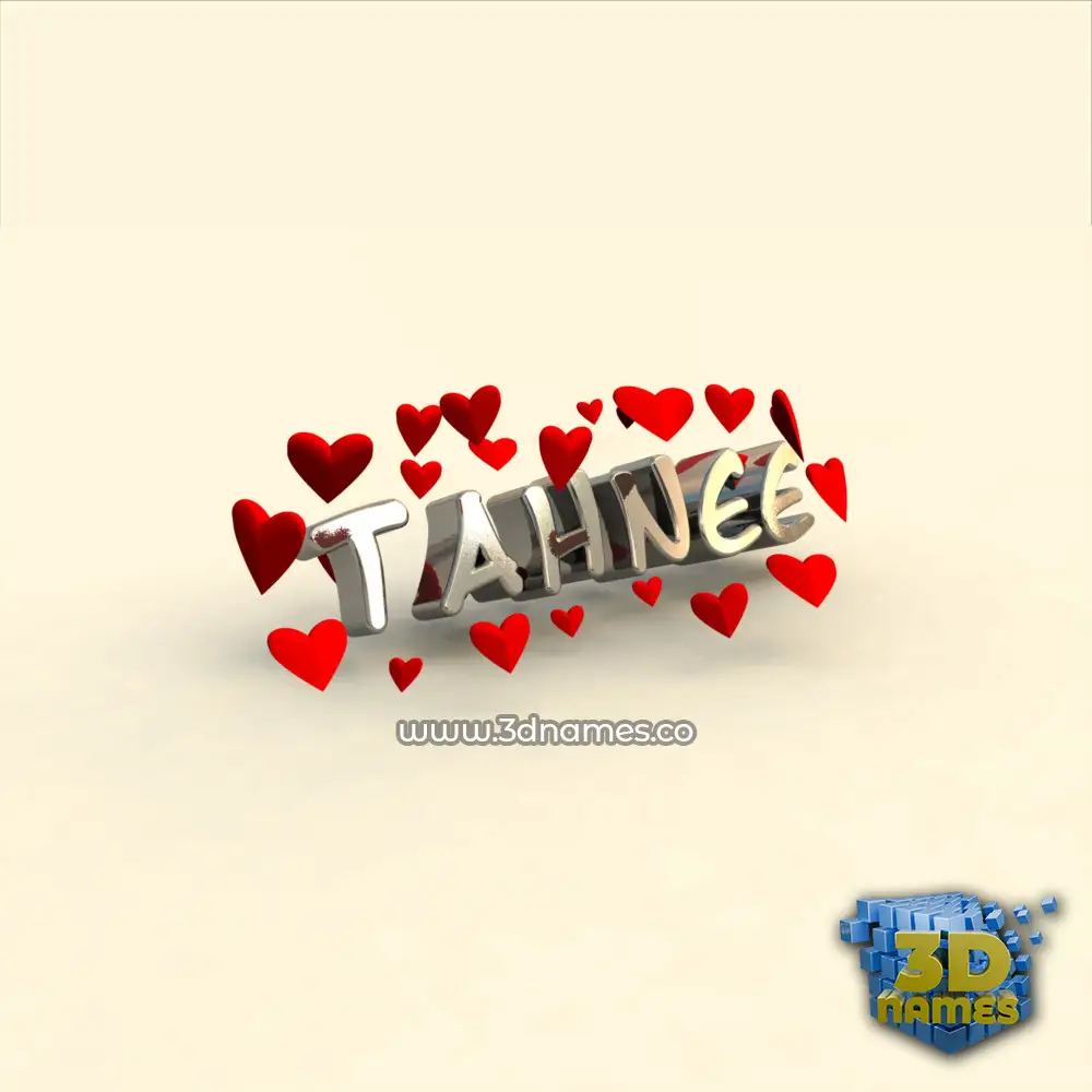 tahnee in In Love style - 3D name wallpaper