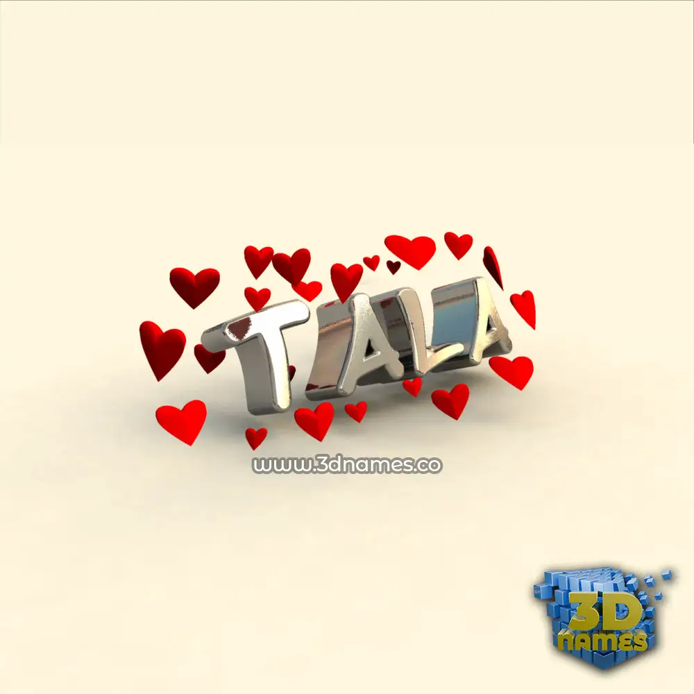 tala in In Love style - 3D name wallpaper