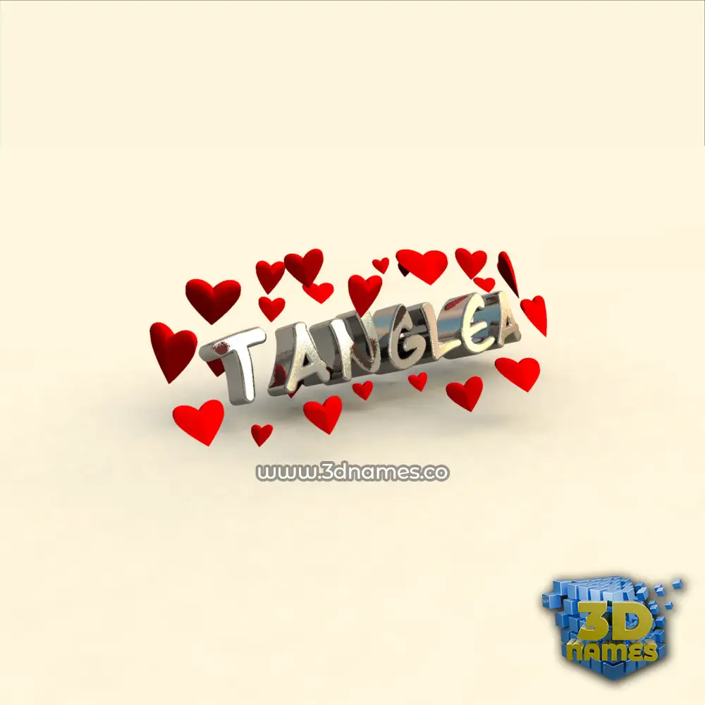 tanglea in In Love style - 3D name wallpaper