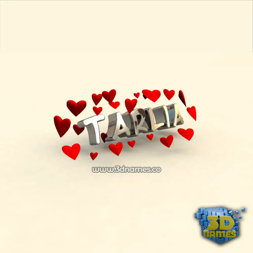 tarlia in In Love style - 3D name wallpaper