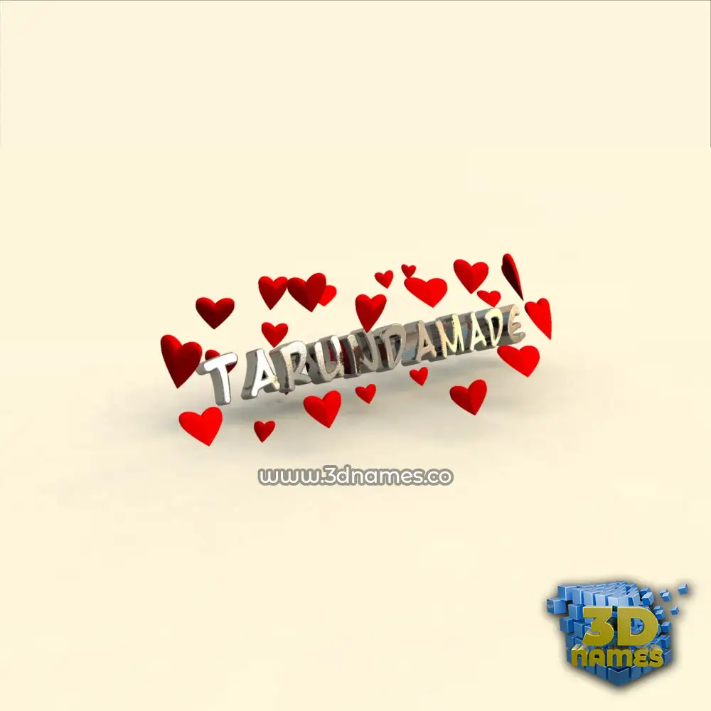 tarundamade in In Love style - 3D name wallpaper
