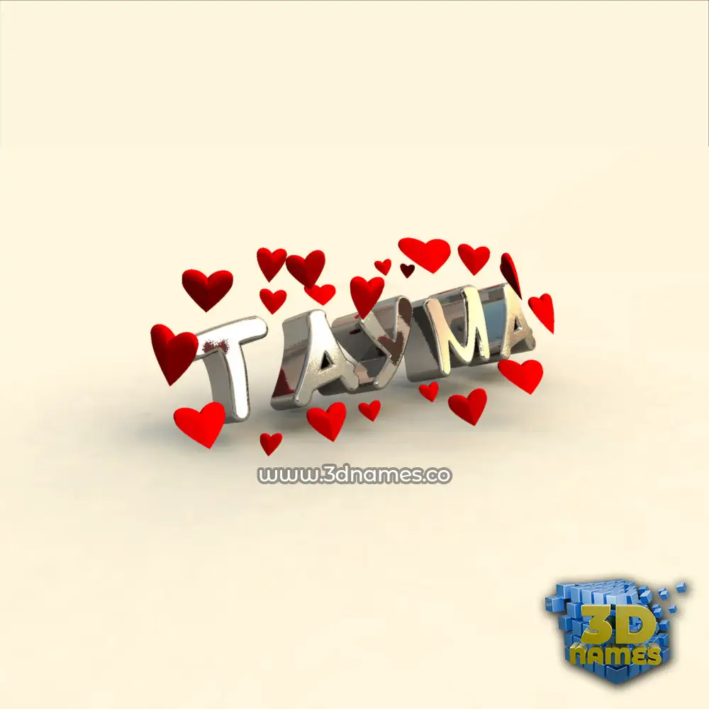 tayma in In Love style - 3D name wallpaper
