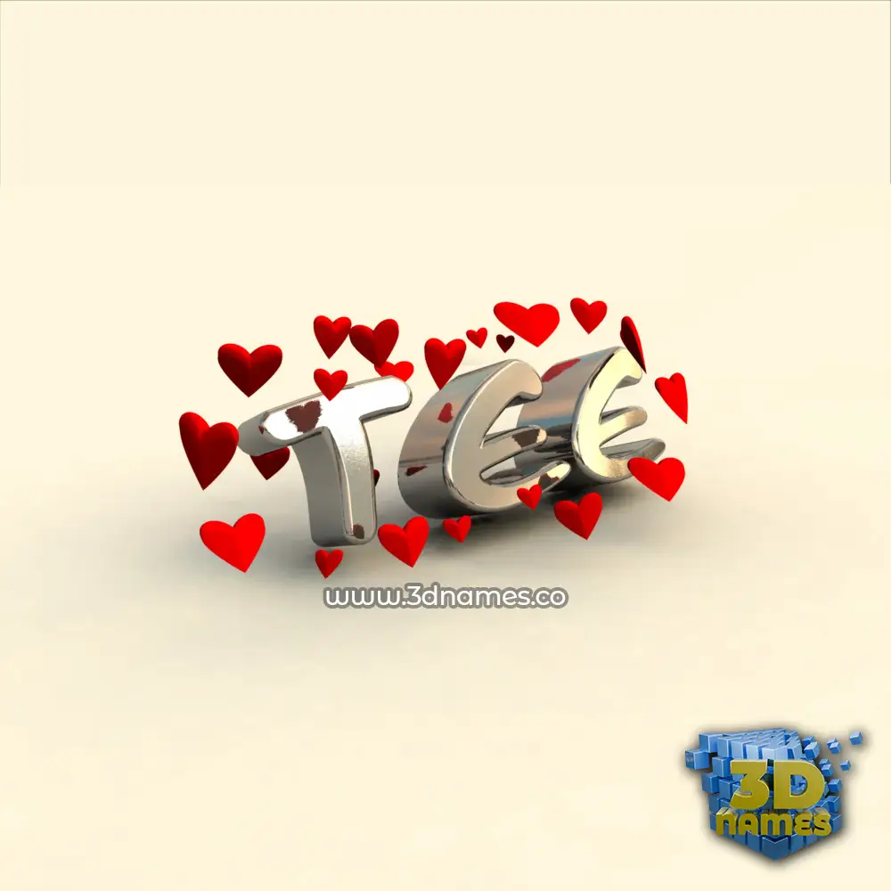 tee in In Love style - 3D name wallpaper