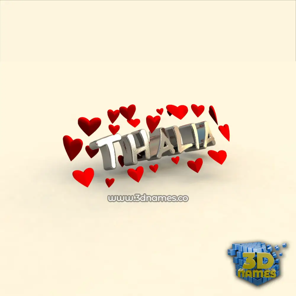 thalia in In Love style - 3D name wallpaper