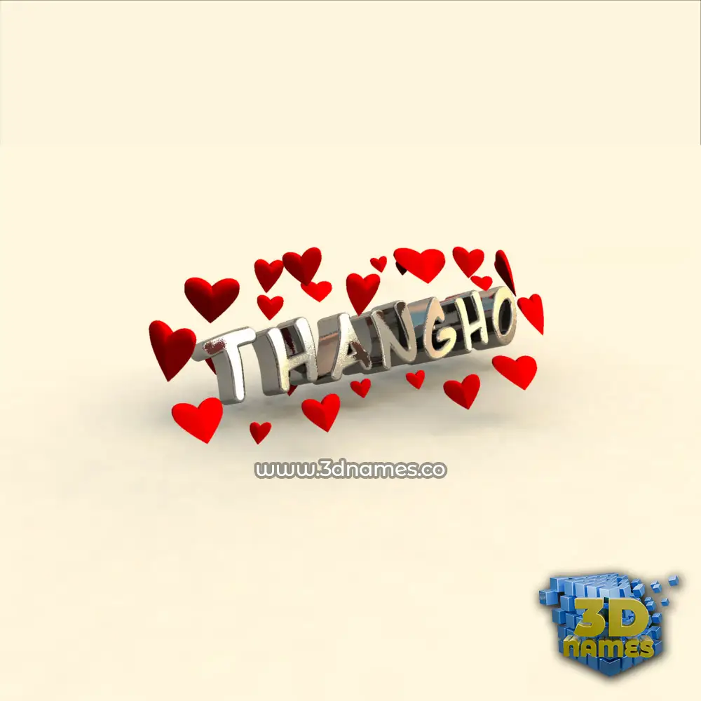 thangho in In Love style - 3D name wallpaper