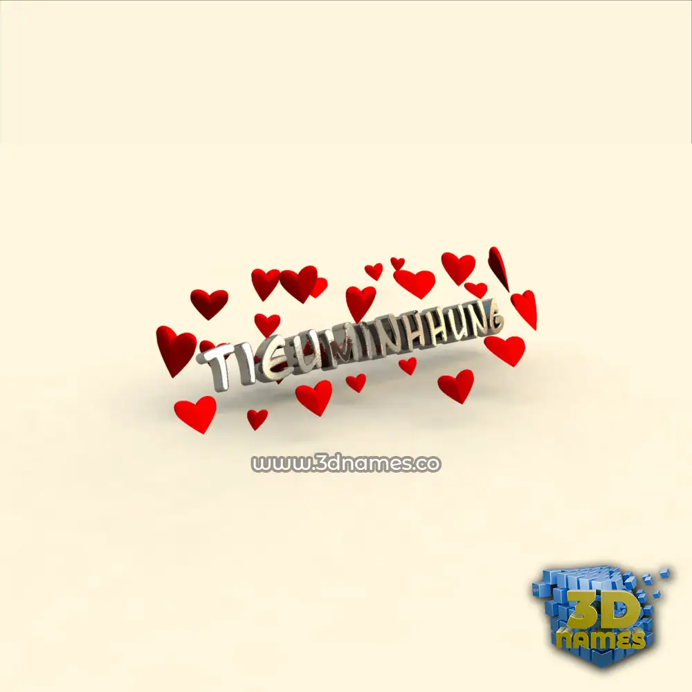 tieuminhhung in In Love style - 3D name wallpaper