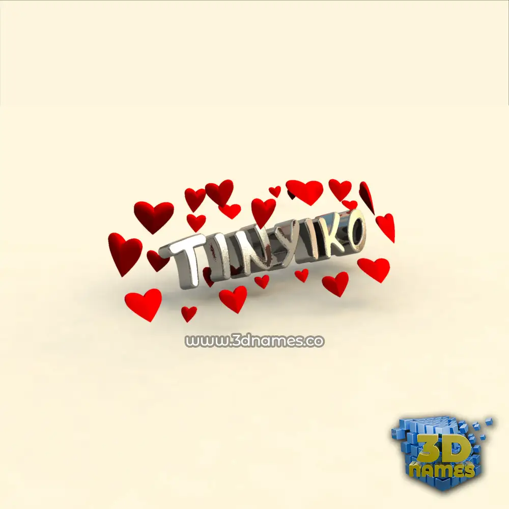 tinyiko in In Love style - 3D name wallpaper